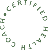 graphic image text saying certified health coach